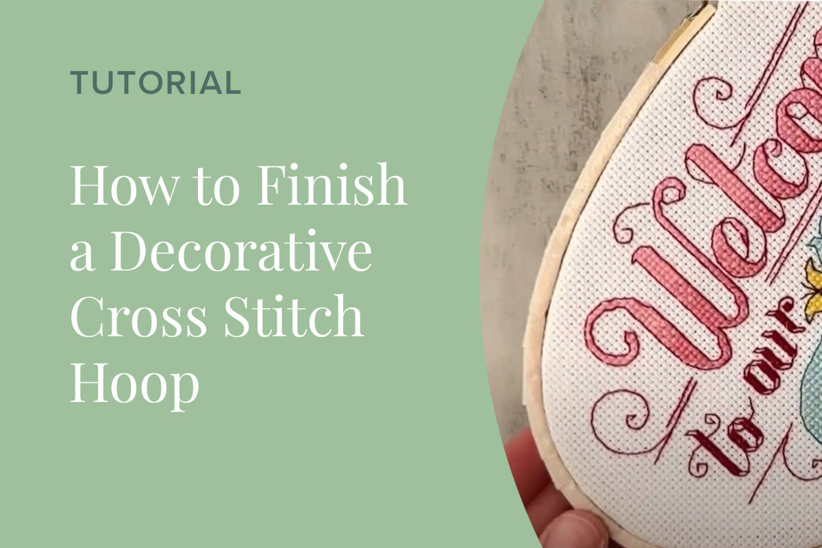 How to Finish a Decorative Cross Stitch Hoop - Quick & Easy FFO Cross Stitch Tutorial